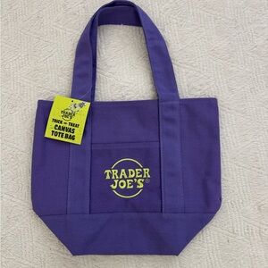 Trader Joe's Purple Canvas Mini Bag — Halloween